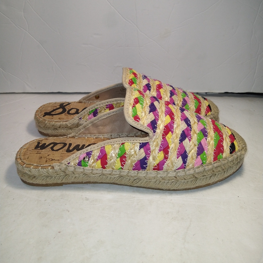 Sam Edelman Kerry Espadrilles Slip On Mules Sandals Shoes Women's sz 6.5M.